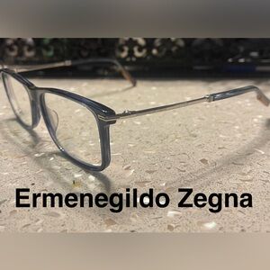 Ermenegildo Zegna Blue and Silver Eyeglasses EZ5185-3